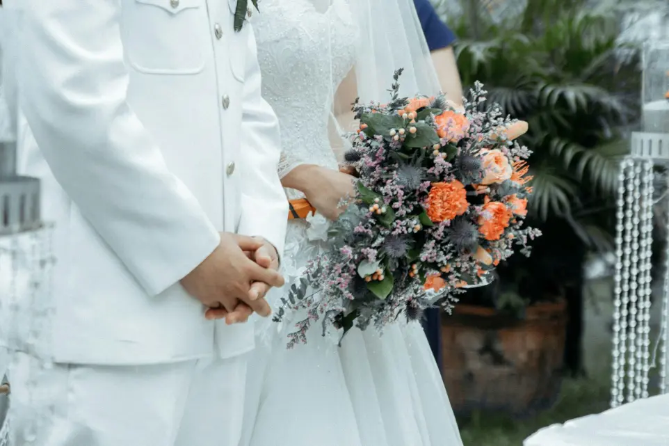 Beautiful wedding ceremony setup with floral decorations